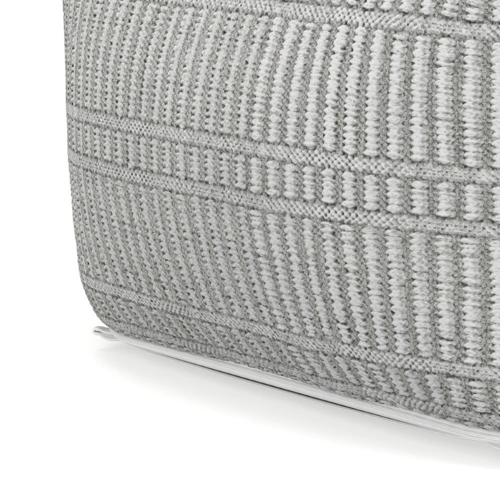 English Elm Safford Handwoven Geometric Square Pouf in Recycled Pet Yarn for Patio or Living Room B136P427591