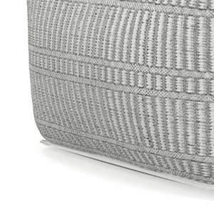 English Elm Safford Handwoven Geometric Square Pouf in Recycled Pet Yarn for Patio or Living Room B136P427591