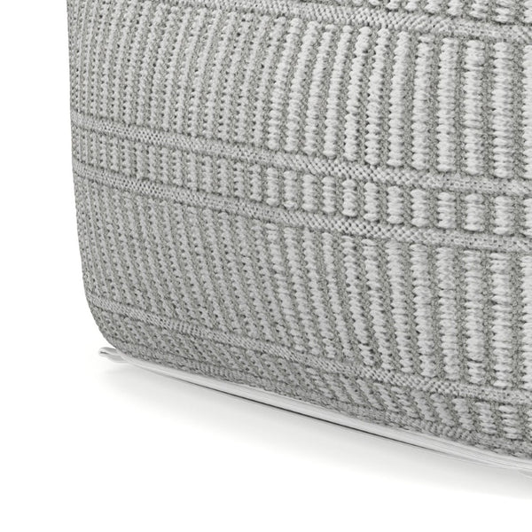 English Elm Safford Handwoven Geometric Square Pouf in Recycled Pet Yarn for Patio or Living Room B136P427591