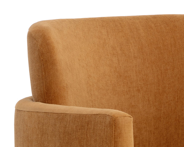 Sunpan Richie Dining Armchair - Modern Comfort with Stylish Design and Durable Iron Legs for Elegant Dining Black / Danny Amber