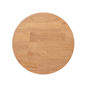 English Elm Jennifer Taylor Home - Kenzie Fluted Pillar 19.5" Round Accent Side Table in Light Natural Brown Rubberwood — Compact Durable Design B2719P280165