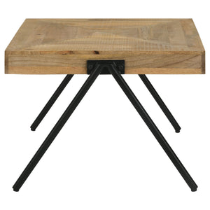 English Elm Avery Natural Mango Wood Coffee Table With Sturdy Metal Legs For Modern Rustic Living Spaces B062P344948