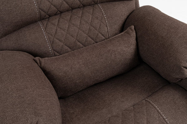 English Elm Lounge Electric Lift Recliner Chair - Oversized Velvet Sofa With 180° Full Recline & Cup Holders W547S00050
