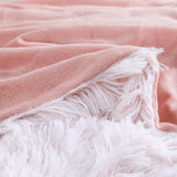 Intelligent Design Emma Casual Shaggy Faux Fur Throw ID50-1606 Blush