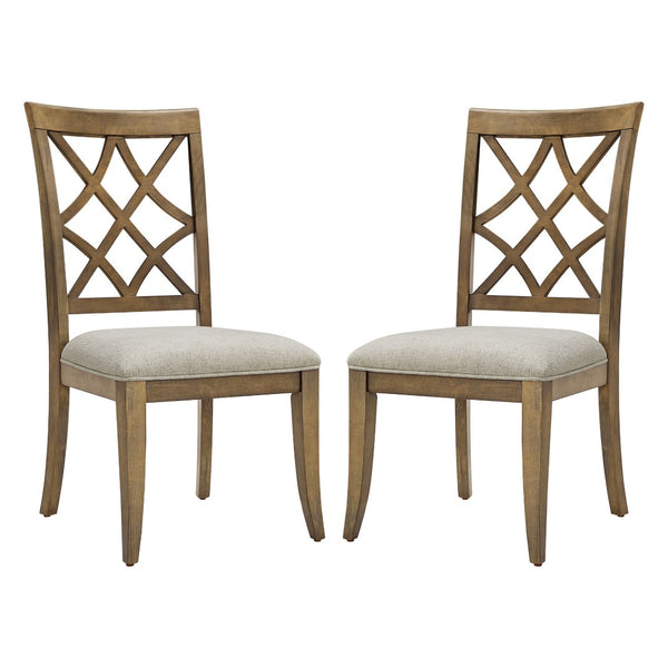 English Elm Wooden Frame Upholstered Dining Chairs Set Of 2 - Mid-Century Retro Style For Dining & Living Spaces W2582P205379-GIGA