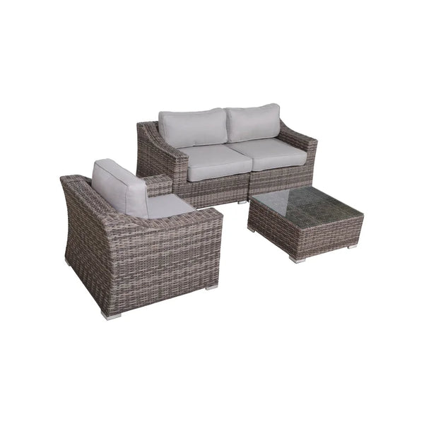 English Elm Fully Assembled Wicker 3-Person Outdoor Seating Set With Cushions - Durable, Stylish Comfort Ready To Use! B120S00036
