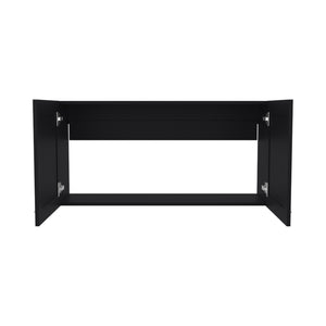 English Elm Wall Wall Cabinet 2-Door Black Wengue Engineered Wood Kitchen Storage Modern Compact Durable Design B097P350282