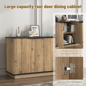 English Elm Multi-Functional Mdf Sideboard - Stylish Storage For Tvs & Tableware, Compact Design, Easy Assembly W3226P279083