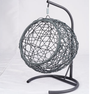 English Elm Cat Swing Bed With Stand & Removable Cushion - Stylish Egg Chair For Cozy Naps & Playtime Fun! W2500P283880