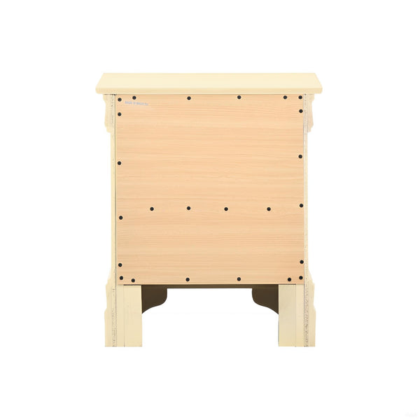 English Elm Classic Beige Nightstand Two-Drawer 24"H x 21"W x 16"D – Durable Particle Board, Warm Neutral Accent for Bedroom Decor B078107854