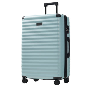 English Elm Luggage 5 Piece Abs Hardshell Travel Set with Usb Port Spinner Wheels and Tsa Lock Light Blue N732P265290N