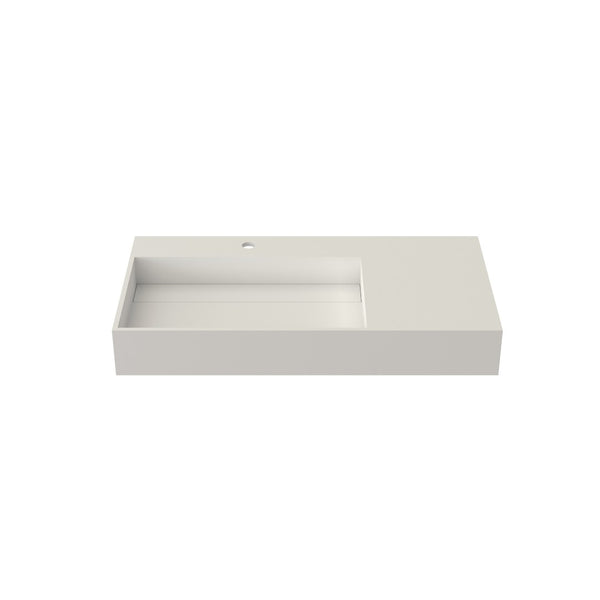 English Elm Stone Resin Rectangular Vanity Sink Seamless Basin for Modern Bathroom Countertop T3785P355769
