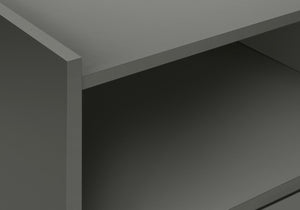 English Elm Accent Side Table Rustic Grey Laminate Compact Storage Cabinet Transitional Bedroom Grey B2710P461707