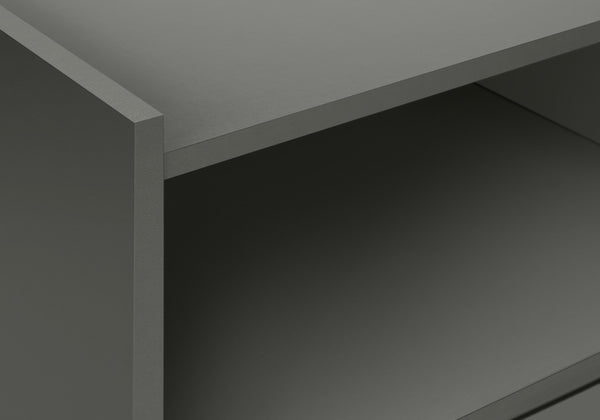 English Elm Accent Side Table Rustic Grey Laminate Compact Storage Cabinet Transitional Bedroom Grey B2710P461707