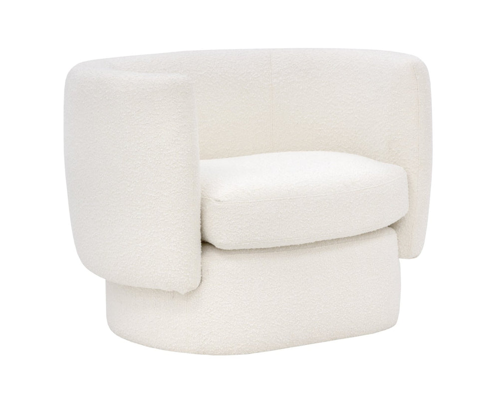 Sunpan VALENCE Sculptural Armchair in Maya White Boucle – Modern Elegance for Stylish Living Spaces 107996