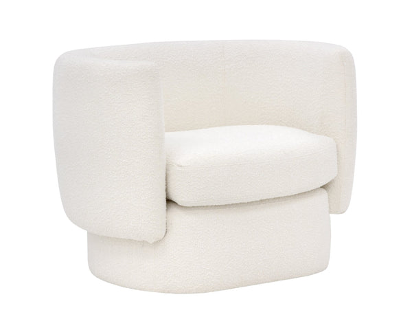 Sunpan VALENCE Sculptural Armchair in Maya White Boucle – Modern Elegance for Stylish Living Spaces 107996