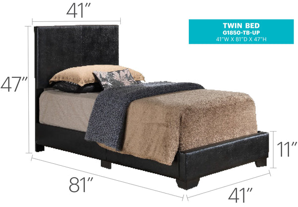 English Elm Stylish Velvet King Bed Frame with Plush Upholstery, Durable Construction, Easy Assembly, Transitional Appeal Black 4 L x 33 W x 44 H B078108077