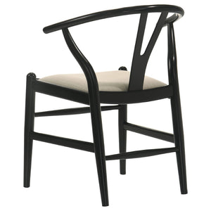 English Elm Spivey Mid-century Faux Marble Extendable Dining Set with Wishbone Chairs Seats Four B062S01472