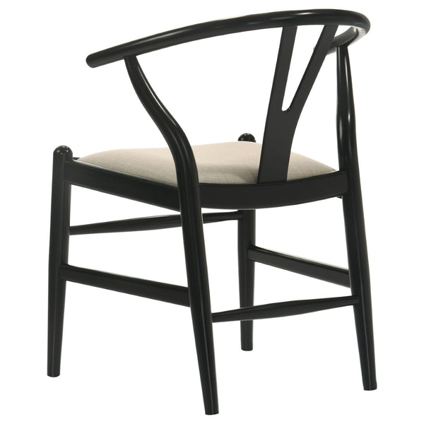 English Elm Spivey Mid-century Faux Marble Extendable Dining Set with Wishbone Chairs Seats Four B062S01472