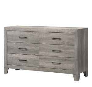 English Elm 1pc Contemporary Tall Chest with Faux Marble Top and Four Drawers for Elegant Bedroom Storage Gray 62.01 L x 19.29 W x 32.48 H B2741P334816