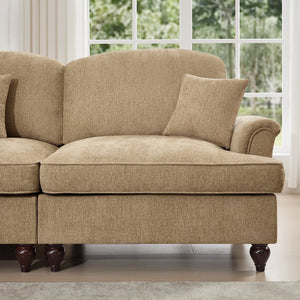 English Elm Classic U-Shape 4-Seater Modular Sectional Sofa With Customizable Styles & Cloud-Like Comfort W3041S00251