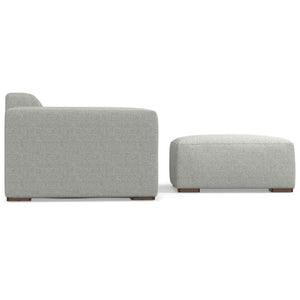 English Elm Rex 2-Seater Sofa & Ottoman Set - Eco-Friendly, Modern Comfort In Pale Gray Performance Fabric B136P199197-GIGA