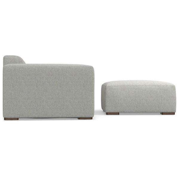 English Elm Rex 2-Seater Sofa & Ottoman Set - Eco-Friendly, Modern Comfort In Pale Gray Performance Fabric B136P199197-GIGA