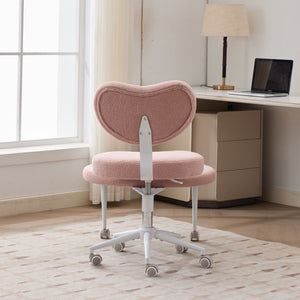 English Elm Meditation Chair Plus - Plus-Size Cross-Legged Swivel Seat with Memory Foam, Lumbar Support, Pink W1143P360516