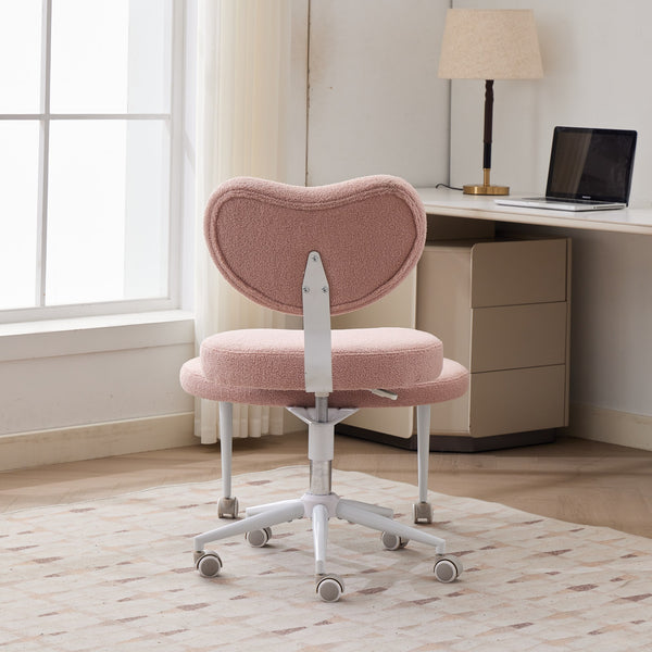 English Elm Meditation Chair Plus - Plus-Size Cross-Legged Swivel Seat with Memory Foam, Lumbar Support, Pink W1143P360516