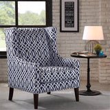 Madison Park Barton Modern/Contemporary Wing Chair FPF18-0417 Navy