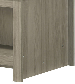English Elm Nilda Two-tone Oak Coffee Table with Walnut Top and Dual Open Storage Shelves B2749P413254