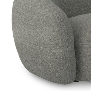 English Elm Sherri 89-inch Sofa with Curved Mid-Century Bouclé Upholstery, Durable Frame, Spacious Seating Gray B136P364320