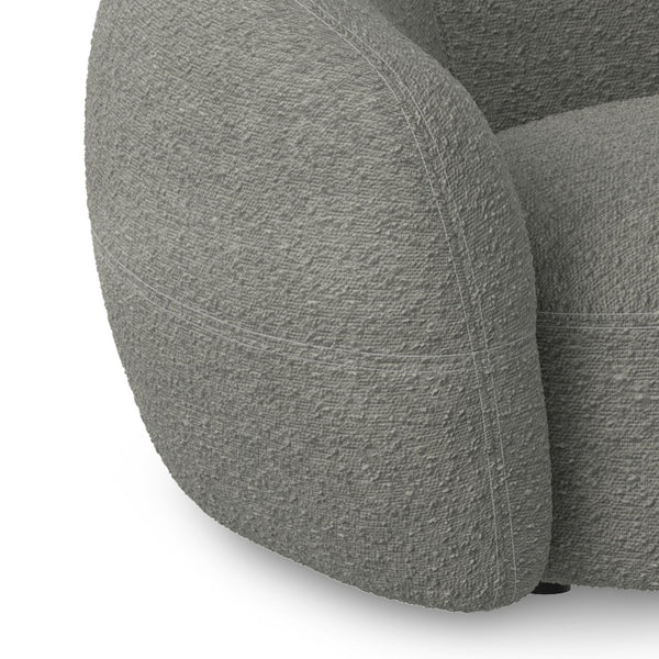 English Elm Sherri 89-inch Sofa with Curved Mid-Century Bouclé Upholstery, Durable Frame, Spacious Seating Gray B136P364320