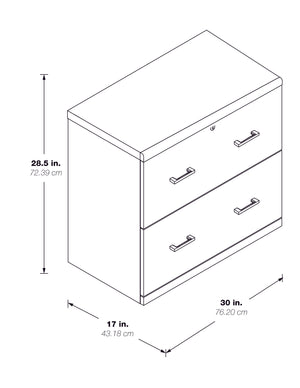 OSP Home Furnishings Alpine Lateral File White