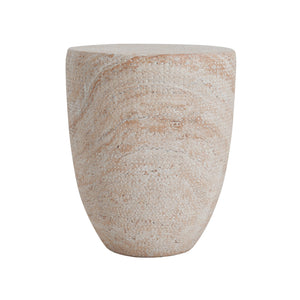 English Elm Christopher Knight Home® - Outdoor/Indoor Lightweight Concrete Side Table, Stylish Travertine Finish For Versatile Use N773P253801Z