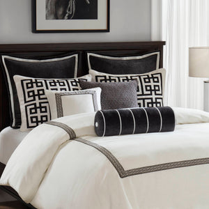English Elm 9 King Jacquard Oversized Duvet Comforter Set with Shams & Decorative Pillows – Luxurious Bedding Ensemble Multicolor 22.83 L x 18.9 W x 17.32 H B035P319230