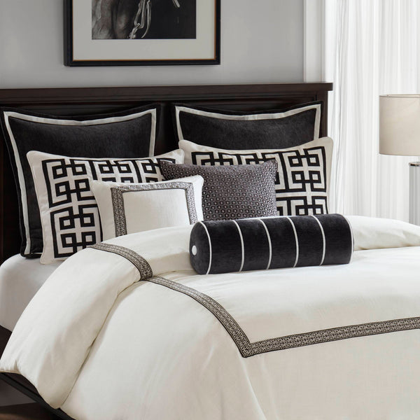 English Elm 9 King Jacquard Oversized Duvet Comforter Set with Shams & Decorative Pillows – Luxurious Bedding Ensemble Multicolor 22.83 L x 18.9 W x 17.32 H B035P319230