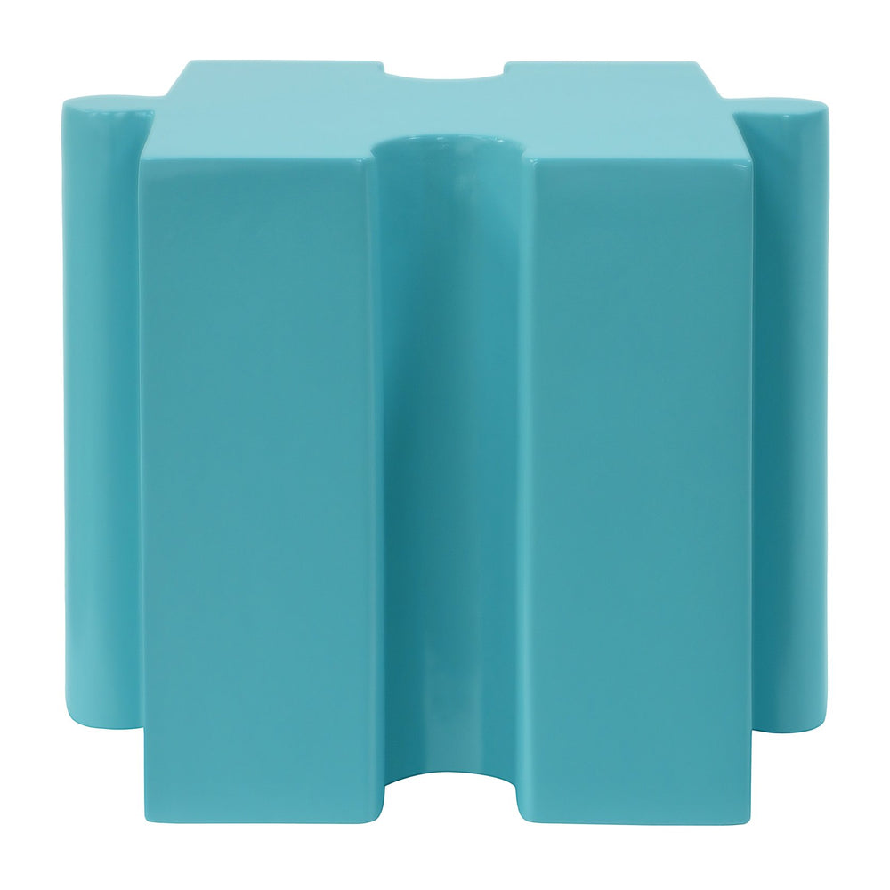 English Elm Christopher Knight Home® - Puzzle Art Side Table - Modular Light Blue Mgo Design For Indoor & Outdoor Use, Custom Configurations N770P347932L