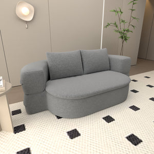 English Elm Folding Sofa Bed Twin Size Light Gray - 2-in-1 Convertible Futon Floor Mattress, High-Density Foam Comfort W1960P341382