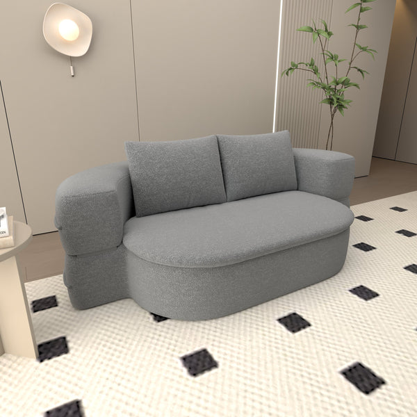 English Elm Folding Sofa Bed Twin Size Light Gray - 2-in-1 Convertible Futon Floor Mattress, High-Density Foam Comfort W1960P341382