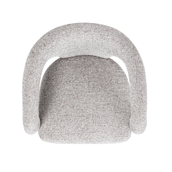 English Elm Jennifer Taylor Home - Sydney Mid-Century 25" Fully Upholstered Barrel Dining Chair in Multi-Greige Beige Chenille, Stable Tripod Legs B2719P238282