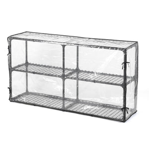 English Elm 3-shelf Wire Shelving Rack with Dust Cover Heavy Duty Steel Storage Set of 2 W285P166895