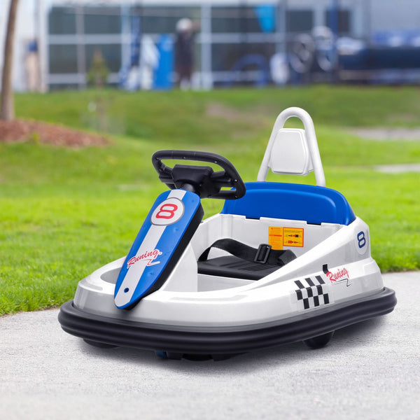 English Elm Aosom 6v Toddler Ride on Bumper Car with 360 Spin Eva Edges and Led Lights W2225P217187