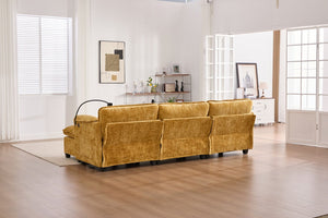 English Elm United 112" Oversized Modular Sectional Sofa For Living Room - Comfy Chenille Couch With Storage & Usb W1568S00187-GIGA