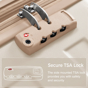 English Elm Luggage 4 Piece Expandable Abs Hard Shell Set with Spinner Wheels and Tsa Lock N726P218516R