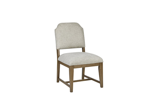 English Elm Upholstered Chair with Hickory Veneer Cashew Finish, Polyester Fabric Comfort, Stylish Backrest Almond 44 L x 24.75 W x 17 H B2699P383810