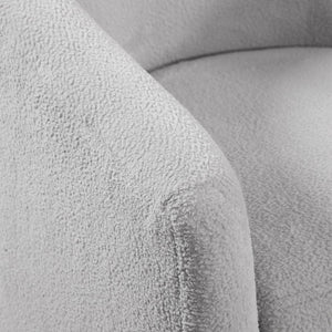 English Elm Oaklynn Barrel Swivel Accent Chair in Durable Performance Fabric — Stain-Resistant, 360° Comfort LIGHT GREY B050P281010