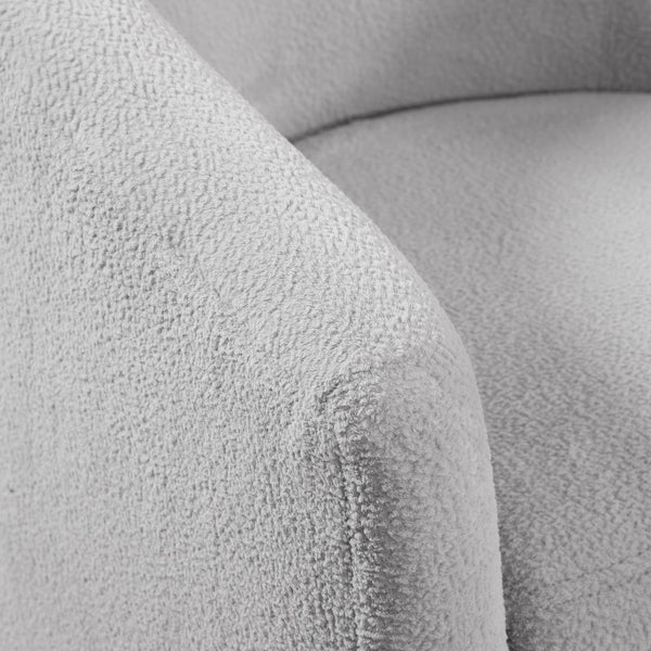 English Elm Oaklynn Barrel Swivel Accent Chair in Durable Performance Fabric — Stain-Resistant, 360° Comfort LIGHT GREY B050P281010