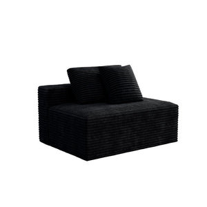 English Elm Wi-009a-black-2u Reversible Chaise Corduroy Modular Sectional for Modern Living Spaces W3819P435436