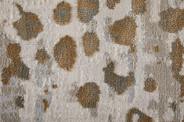 Feizy Rugs Waldor Modern Elegance High-low Pile Rug In Gold, Ivory & Gray - Perfect For Chic Home Decor Brown,Ivory,Tan Polypropylene,Polyester 7353837fbge000f05